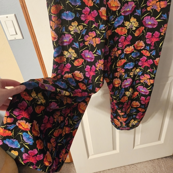 Topshop Floral Vibrant Jumpsuit, US 12, UK 16, Comfy, Works For Casual & Formal - Picture 3 of 5
